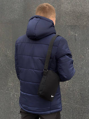 Комплект Куртка чоловіча Зимова Найк + утеплені штани. Барсетка Nike і рукавички в Подарунок., фото 2