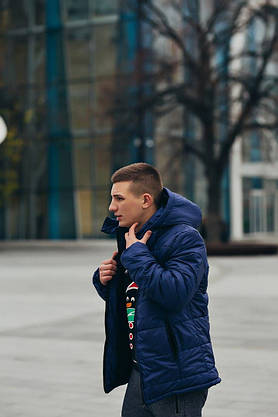 Комплект Куртка чоловіча Зимова Найк + утеплені штани. Барсетка Nike і рукавички в Подарунок., фото 3