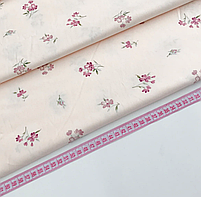 Сатин "квіточки дрібні на пудровом" 160, фото 2