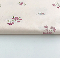 Сатин "квіточки дрібні на пудровом" 160, фото 3
