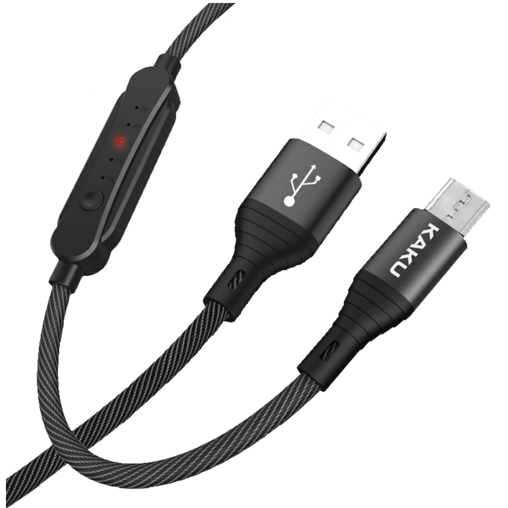 USB кабель Kaku KSC-282 USB - Micro USB 1m з таймером - Black, фото 1