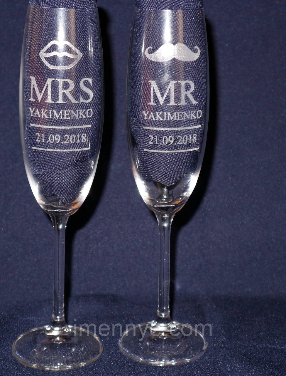 Свадебный бокал шампанского на подарок - фото 7 - id-p639008225