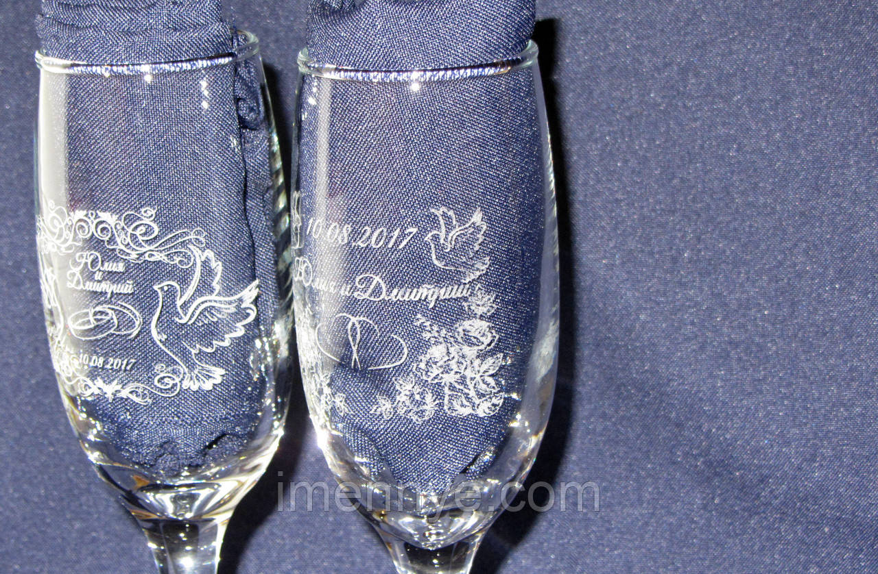 Свадебный бокал шампанского на подарок - фото 10 - id-p639008225