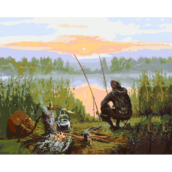 Картина за номерами 40х50 см. Рибалка. Ідейка. КНО2241