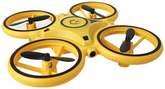 Квадрокоптер, дрон на радіокеруванні MHZ BR14 з керуванням жестами, жовтий