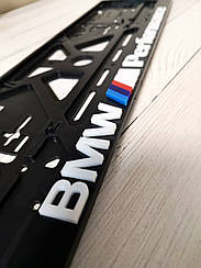 Авторамка з об'ємними літерами BMW M Performance білий