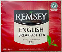 Черный чай Remsey english breakfast tea 75 пакетиков Польша