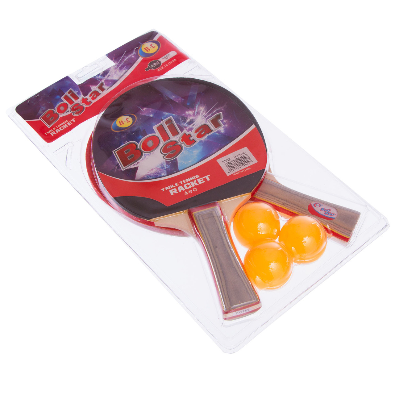 Набір для настільного тенісу BOLI PRINCE PLUS MT-9002 2 ракетки + 3 м'ячі, фото 1