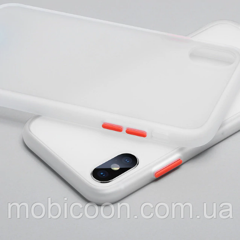 Накладка Gingle Matte Case для Samsung Galaxy A21 A215 white/red (самсунг галаксі а21)