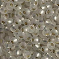 Бісер чеський сріблястий вогник матовий /78102 (182) 5гр
