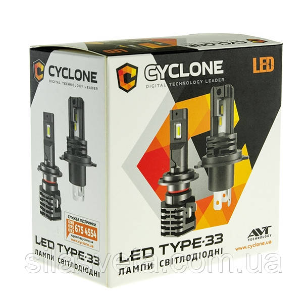 LED лампы "Cyclone" (H4)(Type 33)(12V)(5000K)(4600Lm) - фото 3 - id-p1242293525