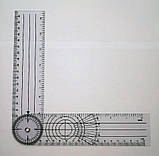 Вимірювач кута, лінійка кутомір, гоніометр, фото 2