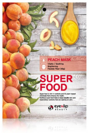 Тканинна маска з екстрактом персика Eyenlip Super Food Mask Peach 23 мл