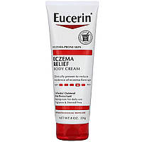 Eucerin, Крем для тела Eczema Relief, подходит для кожи, пораженной экземой, бе отдушек, 8,0 унц. (226 г) в в