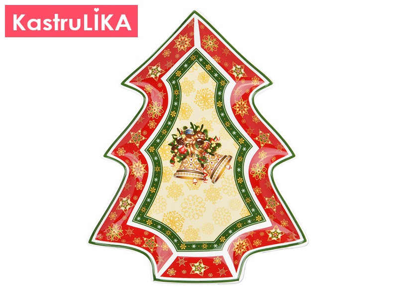 Новорічна посуд Lefard Christmas Collection Блюдо ялинка 26х21х3см