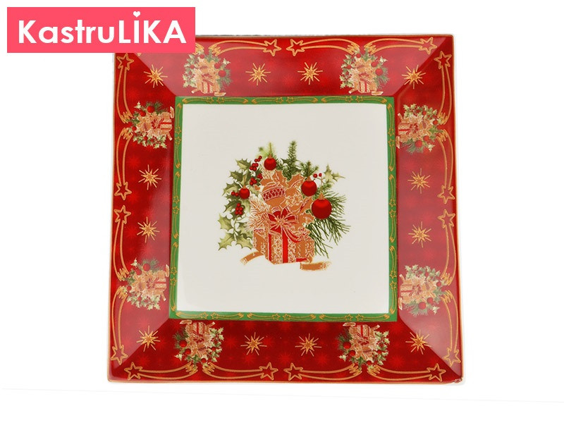 Новорічна посуд Lefard Christmas Collection блюдо 22х22см