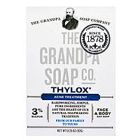 The Grandpa Soap Co., Брусковое мыло для лица и тела, Thylox, борьба с акне, 92 г в Украине