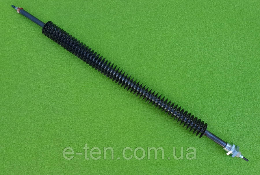Тен обребрений повітряний "під обдув" 1500W / 220V (ПРЯМИЙ) / Lдовжина труби= 53см (з одним штуцером М16) Туреччина