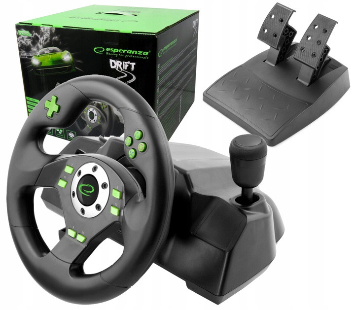 РУЛЬ ESPERANZA PC/PS3 BLACK-GREEN EGW 101, фото 1