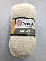 Пряжа YarnArt Charisma 100гр - 200м (501 Белый), 80% - шерсть, 20%- акрил, Турция