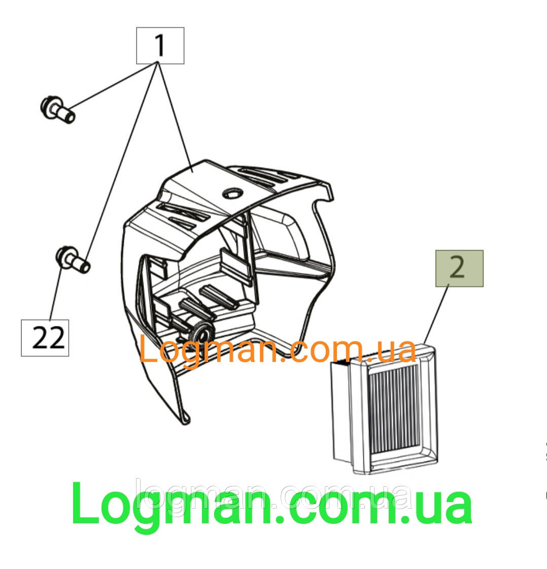 Повітряний фільтр для Oleo-Mac BCH 25T,250T,25S,250S на бензокосу Олео-Мак (61450425R) Оригінал