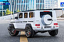 Двомісний дитячий електромобіль Джип M 4259 EBLR-1, Mercedes AMG G63, 4 мотори 45W, EVA, шкіра, білий, фото 4