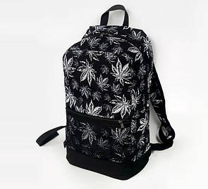 Міський рюкзак Intruder чорного кольору з білим листям