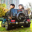 Двомісний дитячий електромобіль Джип M 4259 EBLR-2, Mercedes AMG G63, 4 мотори 45W, EVA, шкіра, чорний, фото 5