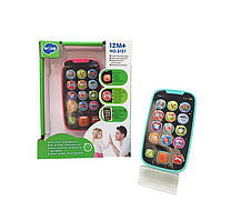 Телефон дитячий Hola, музика, звук, озвуч англійська, у коробці 13 х 4 х 18 см 3127