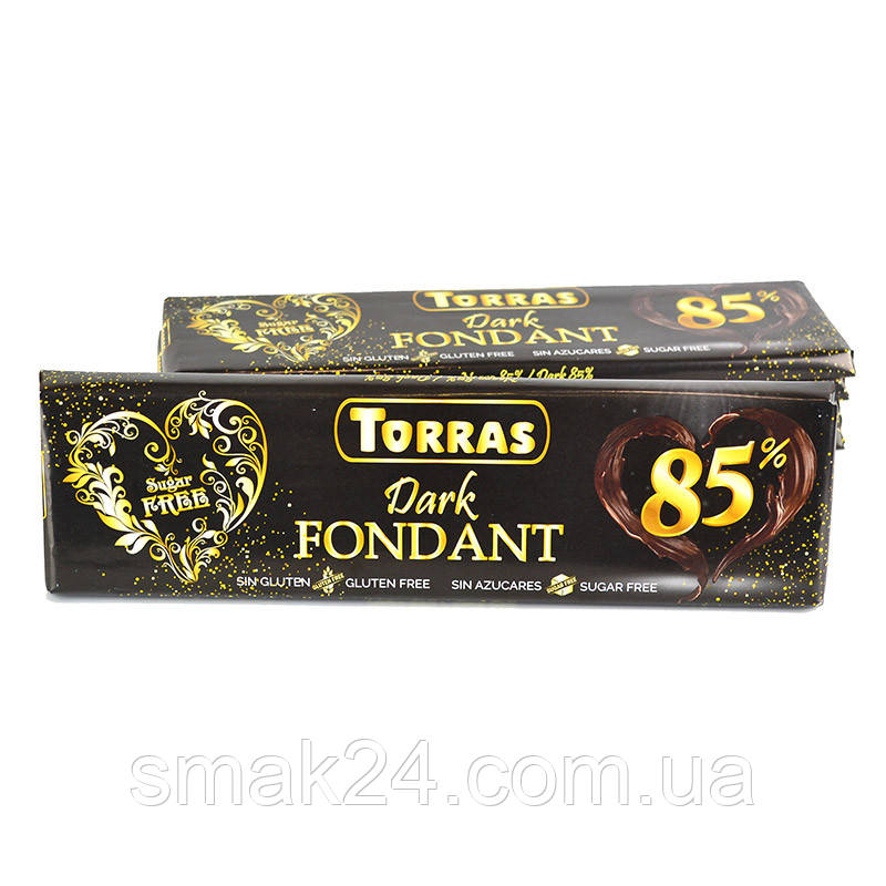 Шоколад без сахара и глютена Dark Fondant 85% Torras Испания 300г - фото 3 - id-p1242448481