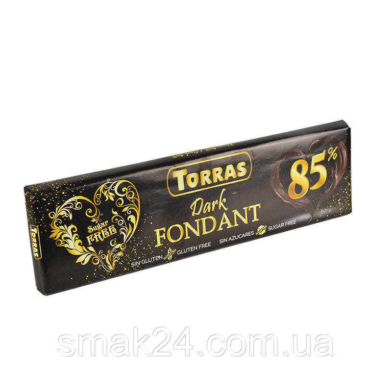 Шоколад без сахара и глютена Dark Fondant 85% Torras Испания 300г - фото 1 - id-p1242448700