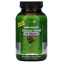 Irwin Naturals, Global Wellness Immuno-shield with Квіти, 60 Liquid Soft-Gels Київ