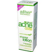 Alba Botanica, Acne Dote, Лосьон для контроля уровня кожного сала, Без масла, 2 унц. (57 г) Днепр