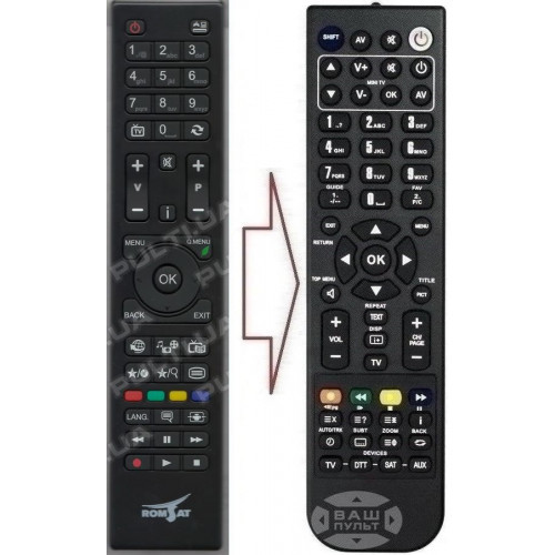 Пульт для телевізора ROMSAT 40F182T2 (аналог), фото 1