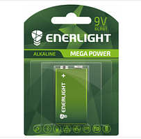 Батарейка ENERLIGHT MEGA POWER (6LR61 крона) АЛКАЛАЙН (БЛІСТЕР) 1 шт./бл 4823093503427