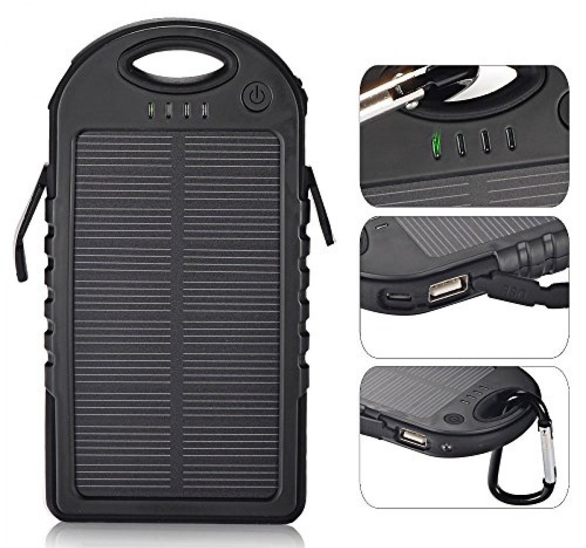 Power Bank в стиле solar 30000 mAh с фонариком павербанк солнечный - фото 2 - id-p1008296905