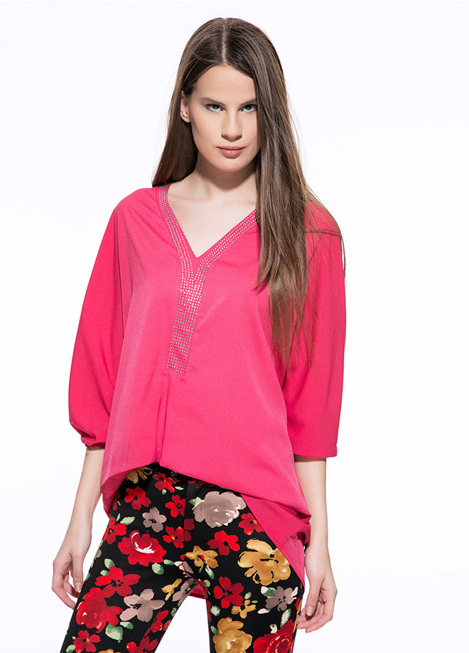 Розовая женская блузка MA&GI - фото 1 - id-p170226674