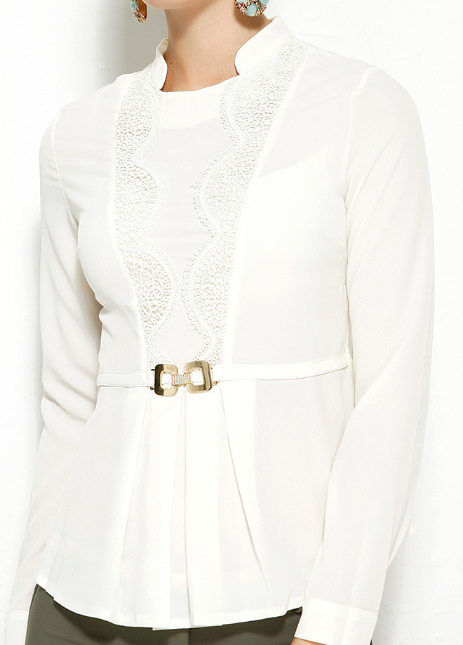 Белая женская блузка MA&GI - фото 3 - id-p170226715