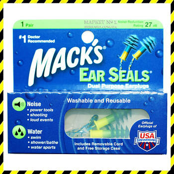 Беруші Mack's Ear Seals (захист від шуму та води).