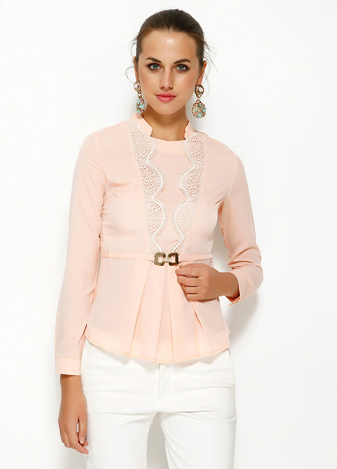 Розовая женская блузка MA&GI - фото 1 - id-p170226855