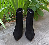 Замшеві черевики ADAMS на високому каблуці, фото 2