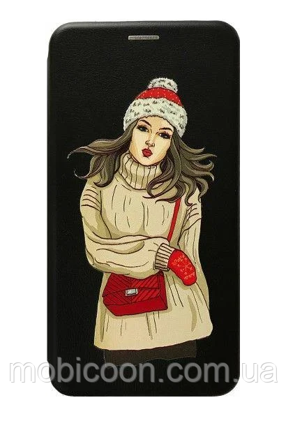 Чехол-книжка Level для Xiaomi Redmi 8 Black Winter Girl