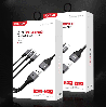 USB кабель Kaku KSC-250 3-in-1 Type-C / MicroUSB / Lightning 30см+120см - Black, фото 5