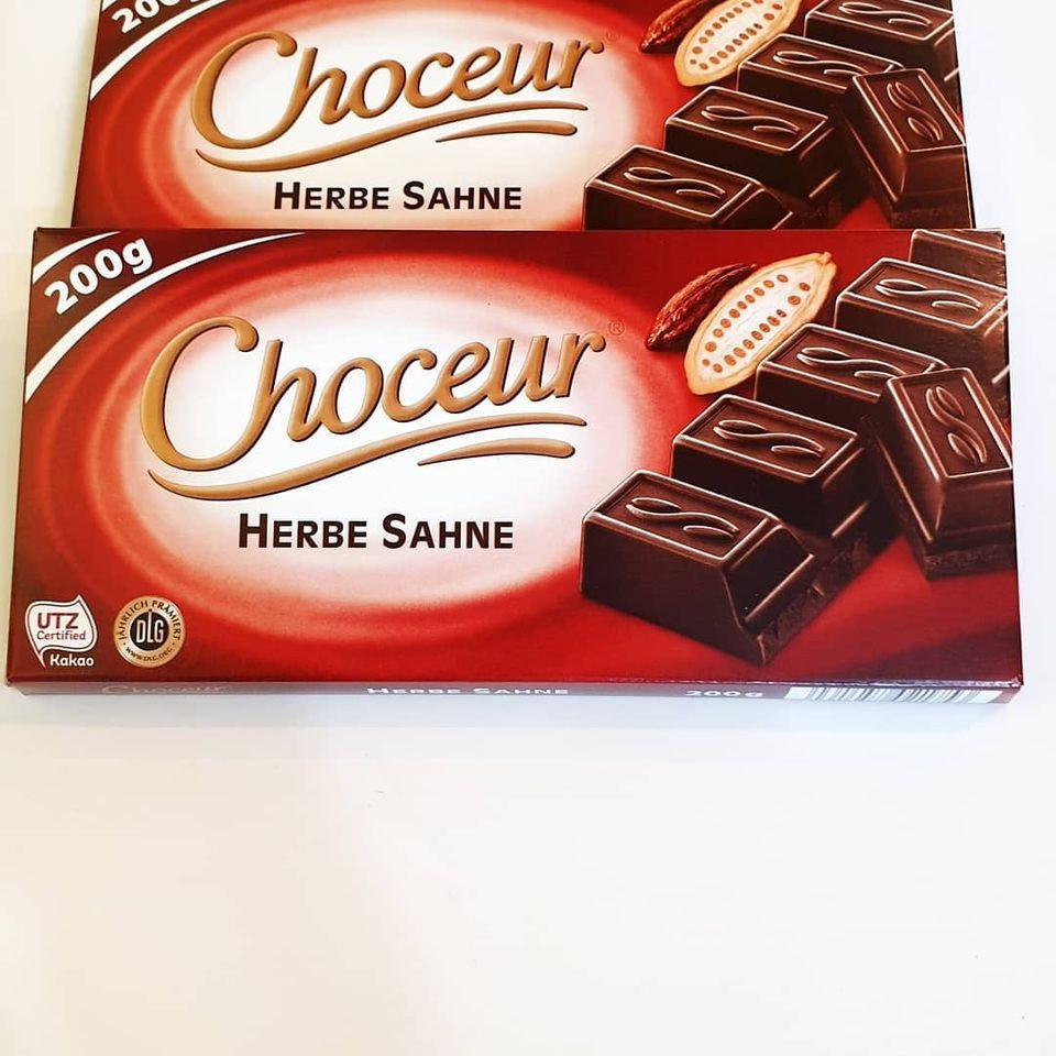 Шоколад чорний Choceur Herbe Sahne 200 г Німеччина