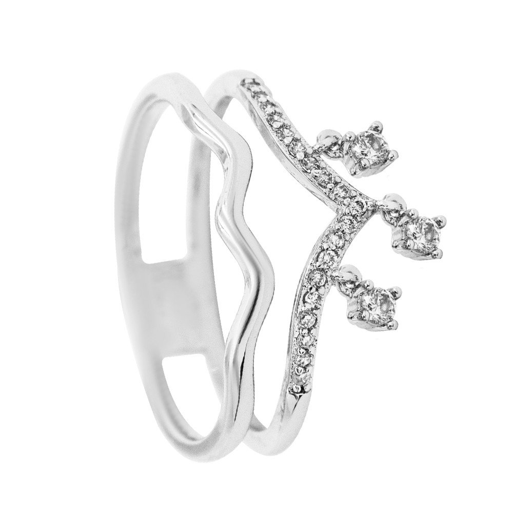 Кільце "Корона" родіум, фото 1