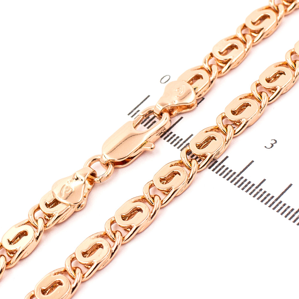 Ланцюжок "скріпка" 0.6/50 см (Медицинське золото), фото 1