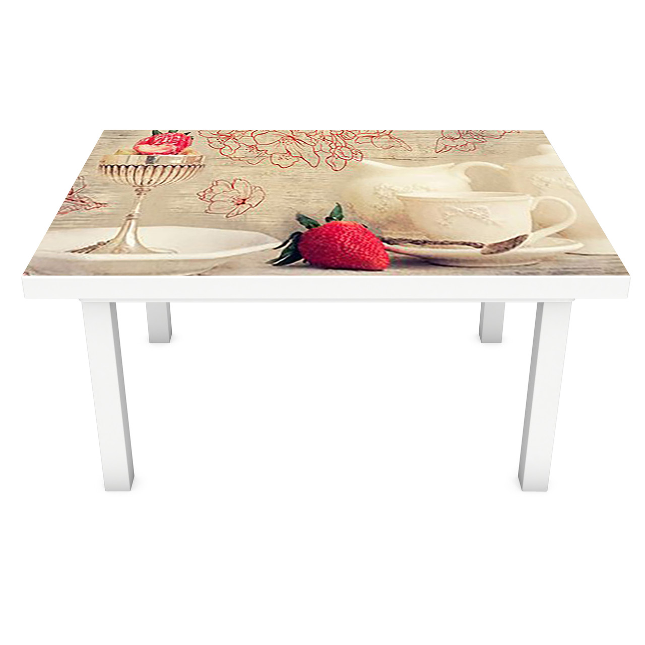 Вінілова наклейка на стіл Фарфор (інтер'єрна ПВХ плівка для меблів) кераміка абстракція Бежевий 600*1200мм