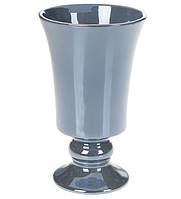 Керамічна ваза-кубок Сірий пеламутр 20 см