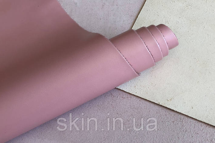 Натуральна шкіра, товщина - 1.5 мм, колір - рожевий (пудра), артикул СК 2150, фото 2