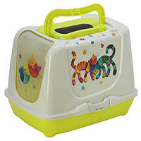 Moderna Trendy Cat Friends Forever закритий туалет для котів c вугільним фільтром і совком, Лимонний